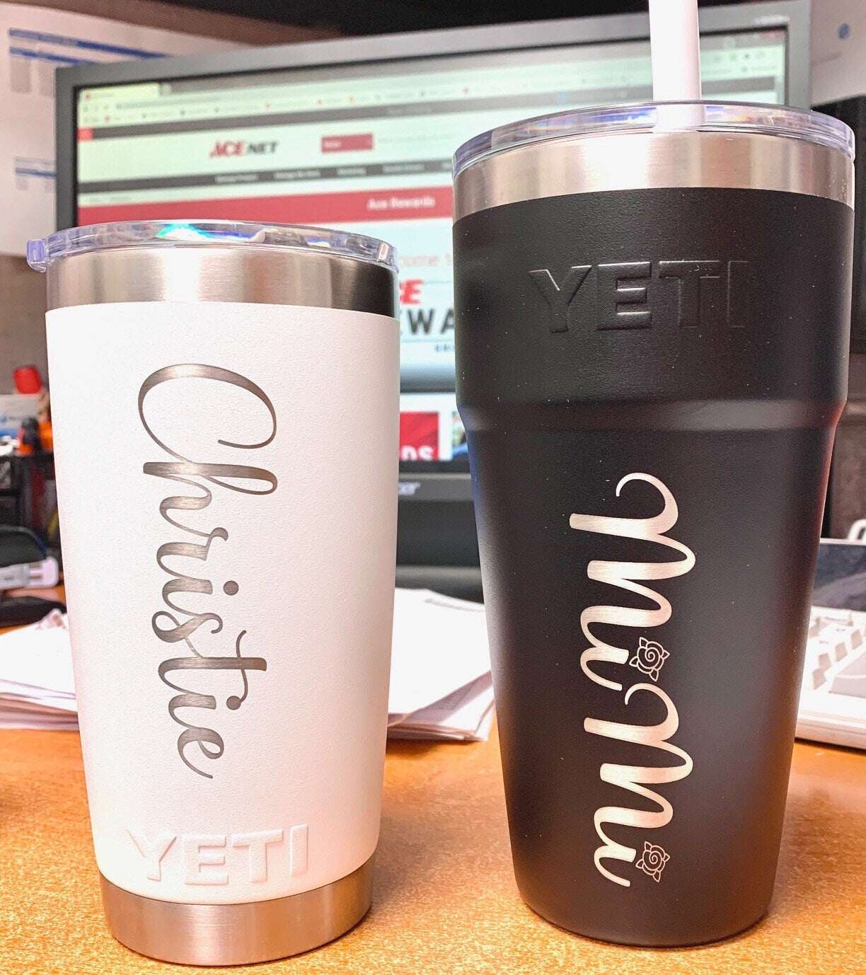 26oz Yeti with Straw , Yeti Rambler Personalized, Yeti with straw personalized