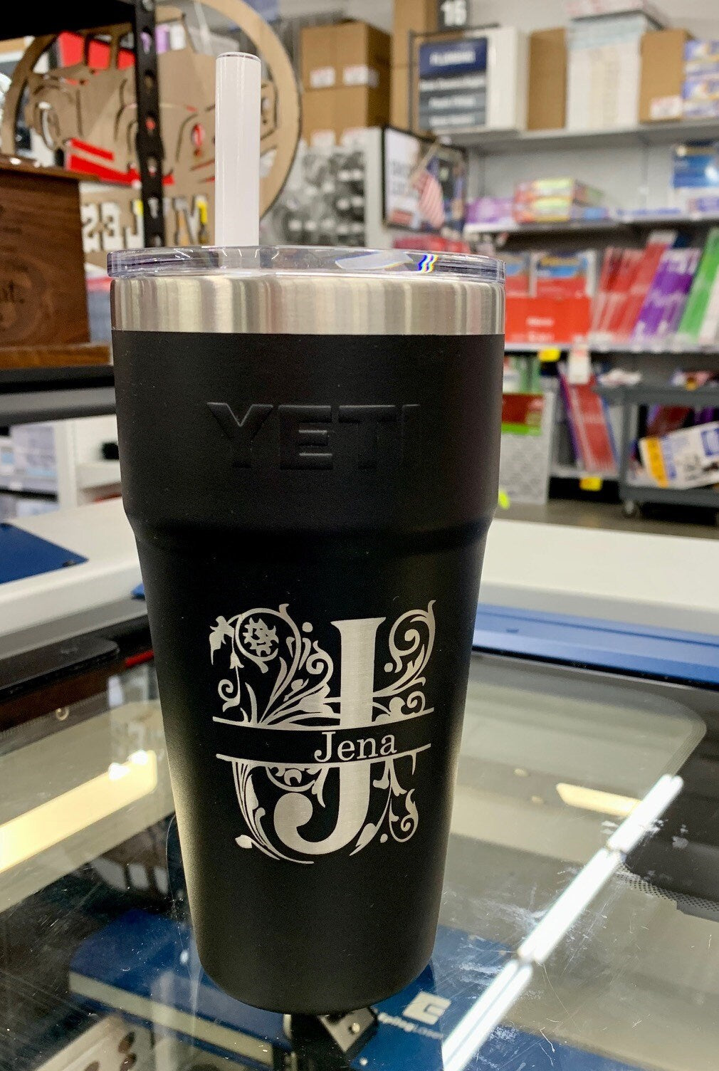 26oz Yeti with Straw , Yeti Rambler Personalized, Yeti with straw personalized