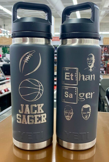 36oz Custom Engraved Yeti Chug Bottle