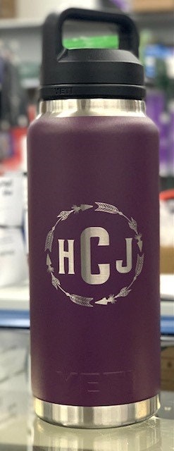 18oz Custom Engraved Yeti Chug Bottle