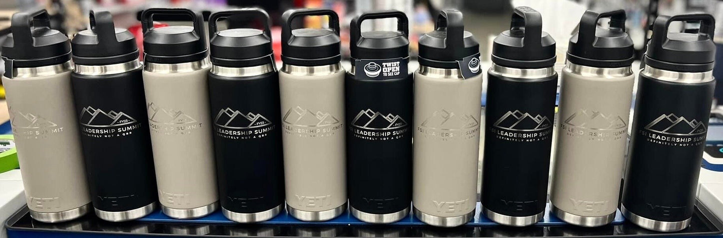 36oz Custom Engraved Yeti Chug Bottle