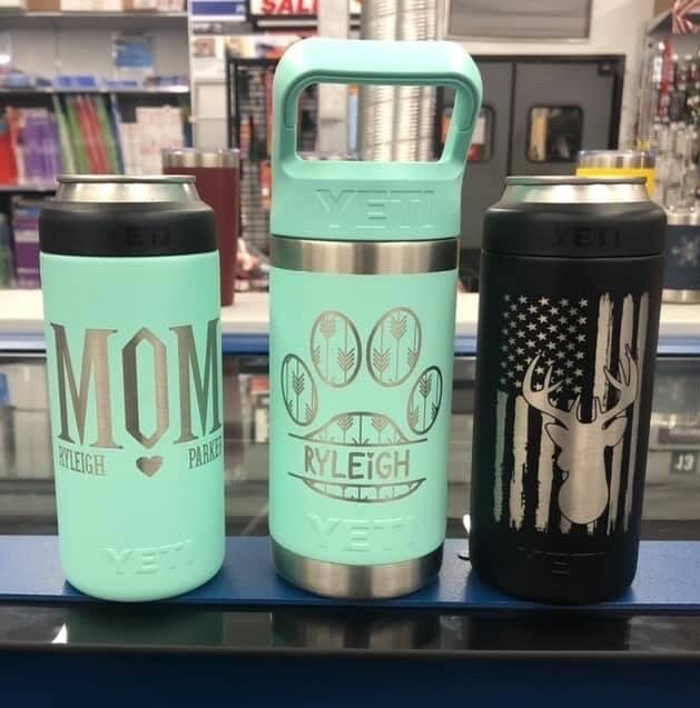 Yeti Slim Can Colster Engraved