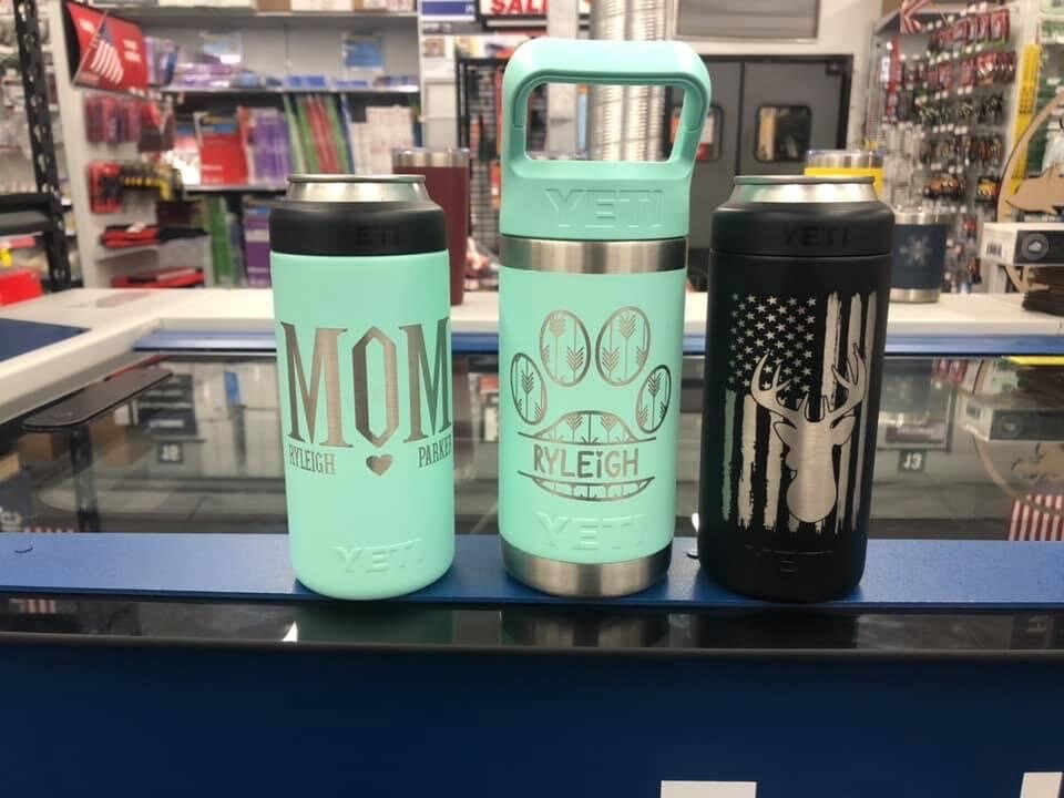 Yeti Tall can Colster engraved