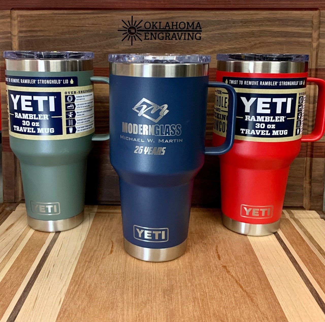 30 oz Yeti With HANDLE and Stronghold Lid Engraved, Custom Yeti with handle, Personalized Yeti Tumbler with Handle, Yeti Tumbler with Handle