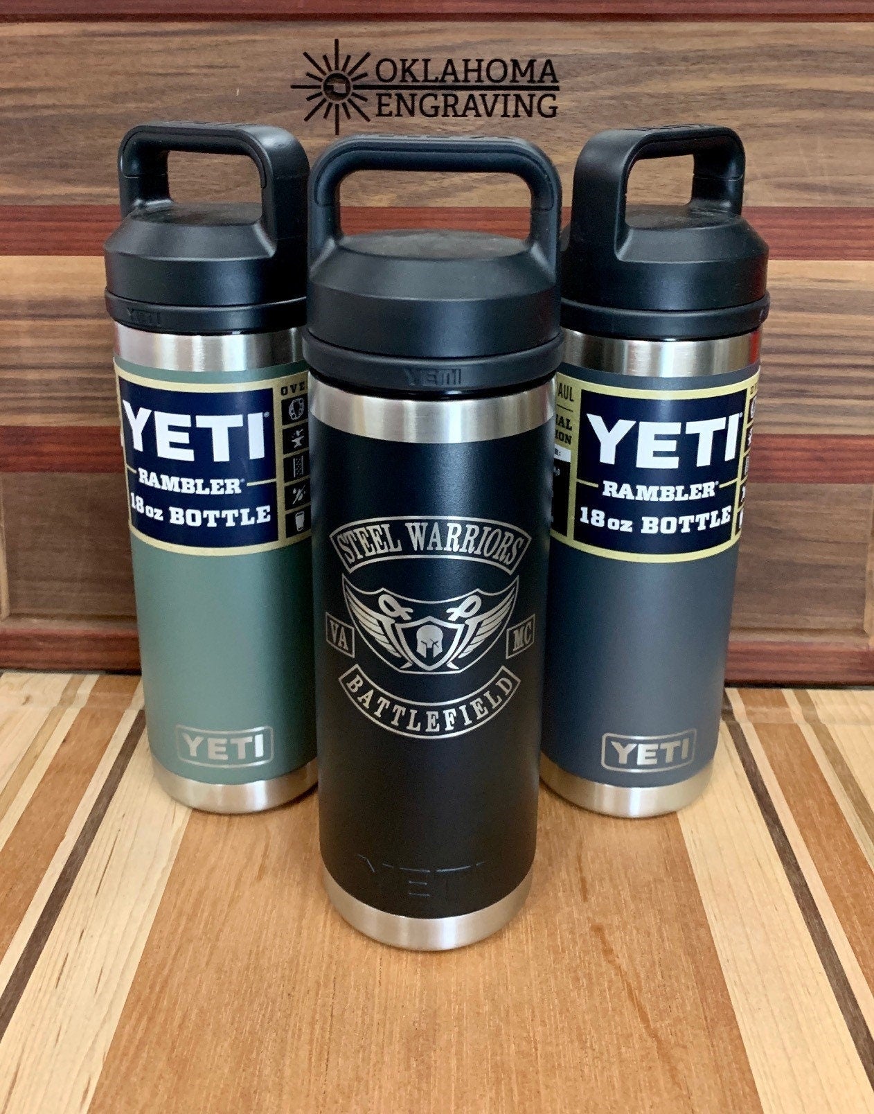 18oz Custom Engraved Yeti Chug Bottle