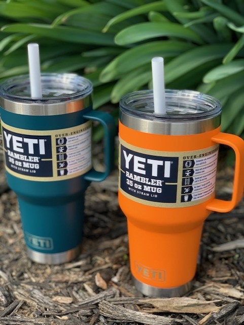 35 oz Yeti w/ Handle & Straw Lid Engraved, Yeti Tumbler with Handles and Straw, Yeti with handle 35oz