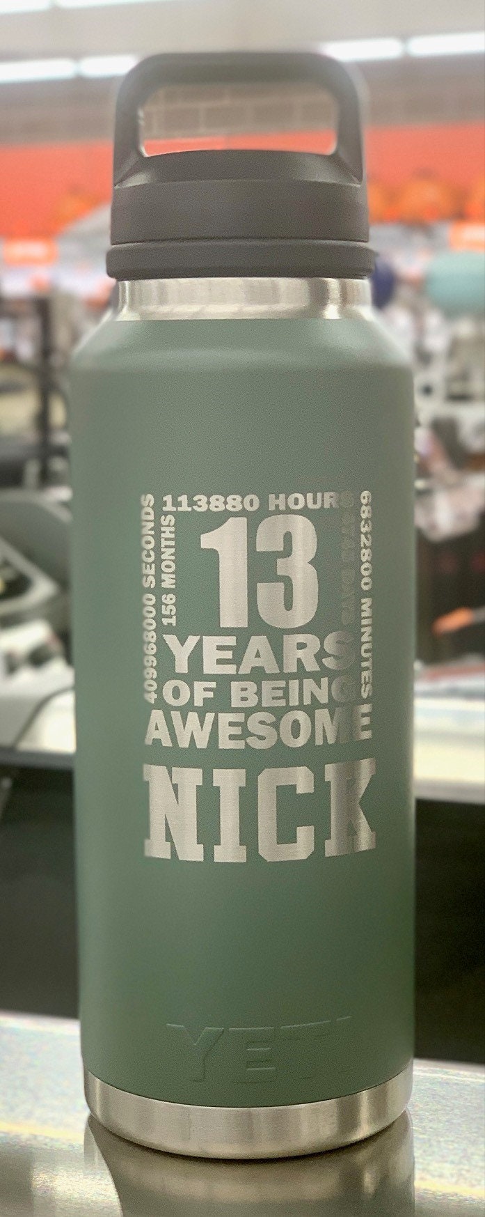 46oz Custom Engraved Yeti Chug Bottle